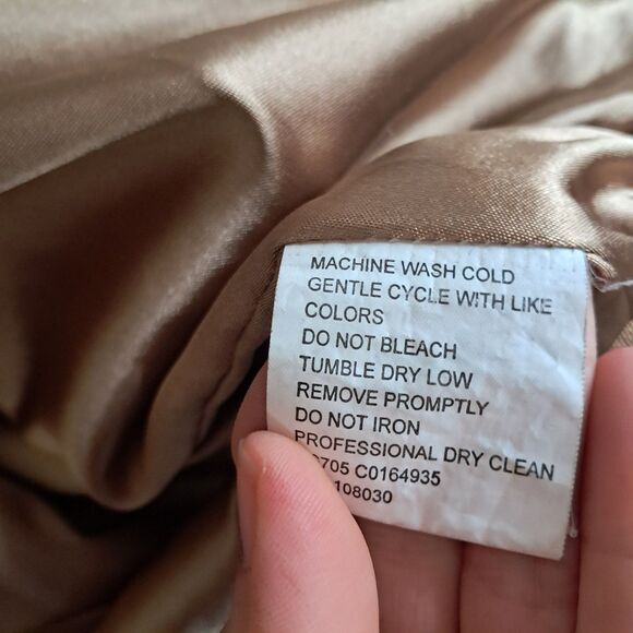 Devon & Jones Sport Mens XL Brown Tan Faux Suede Zip Front Grandpa Bomber Jacket - Picture 8 of 10